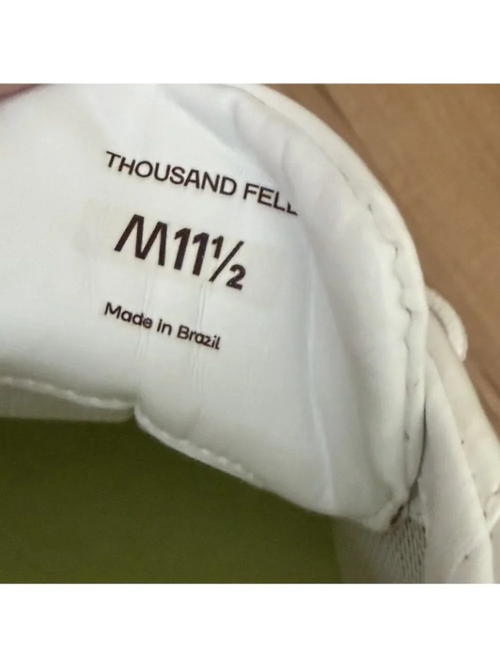 Thousand Fell Men’s Lace Up Sneakers White Size 11.5 Casual New Other